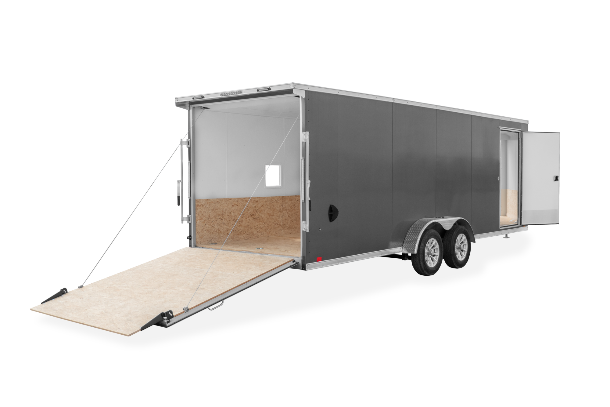 Cargo Express AX Enclosed Motorcycle Trailer Rear Open