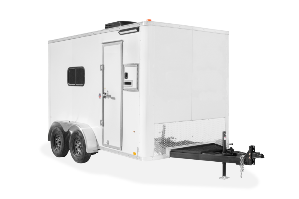 Cargo Express Fiber Splicing Trailer Enclosed Contractor Trailer Front